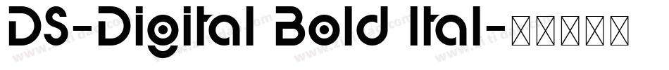 DS-Digital Bold Ital字体转换